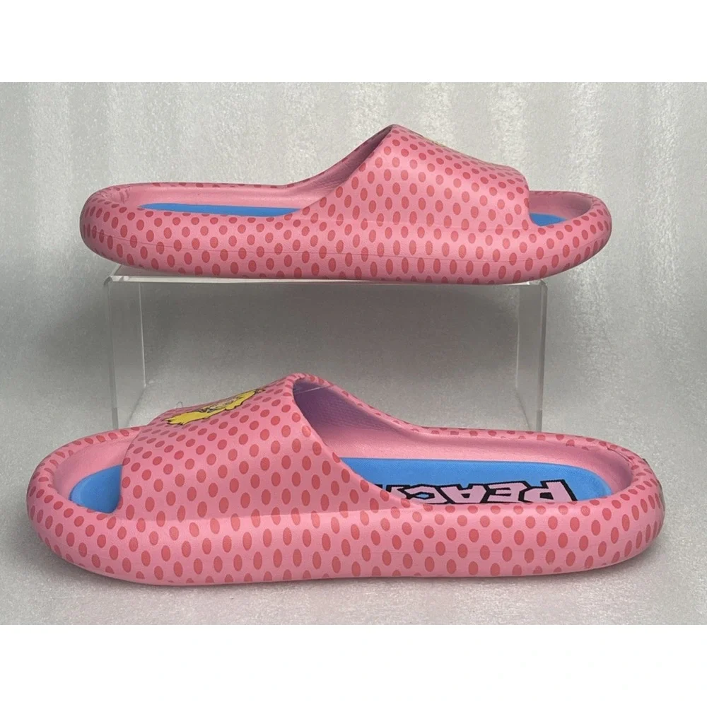 Ground Up Princess Peach Slides Slip On Pink Sandals Super Mario Women's Size 11